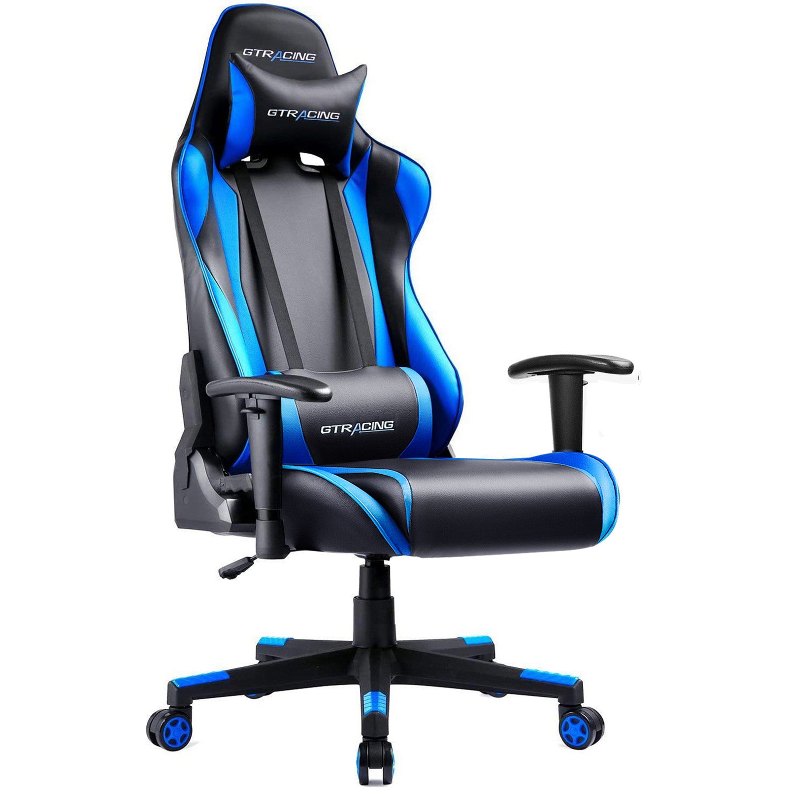 GT002-BLUE Reclining Gaming Chair | GTRACING