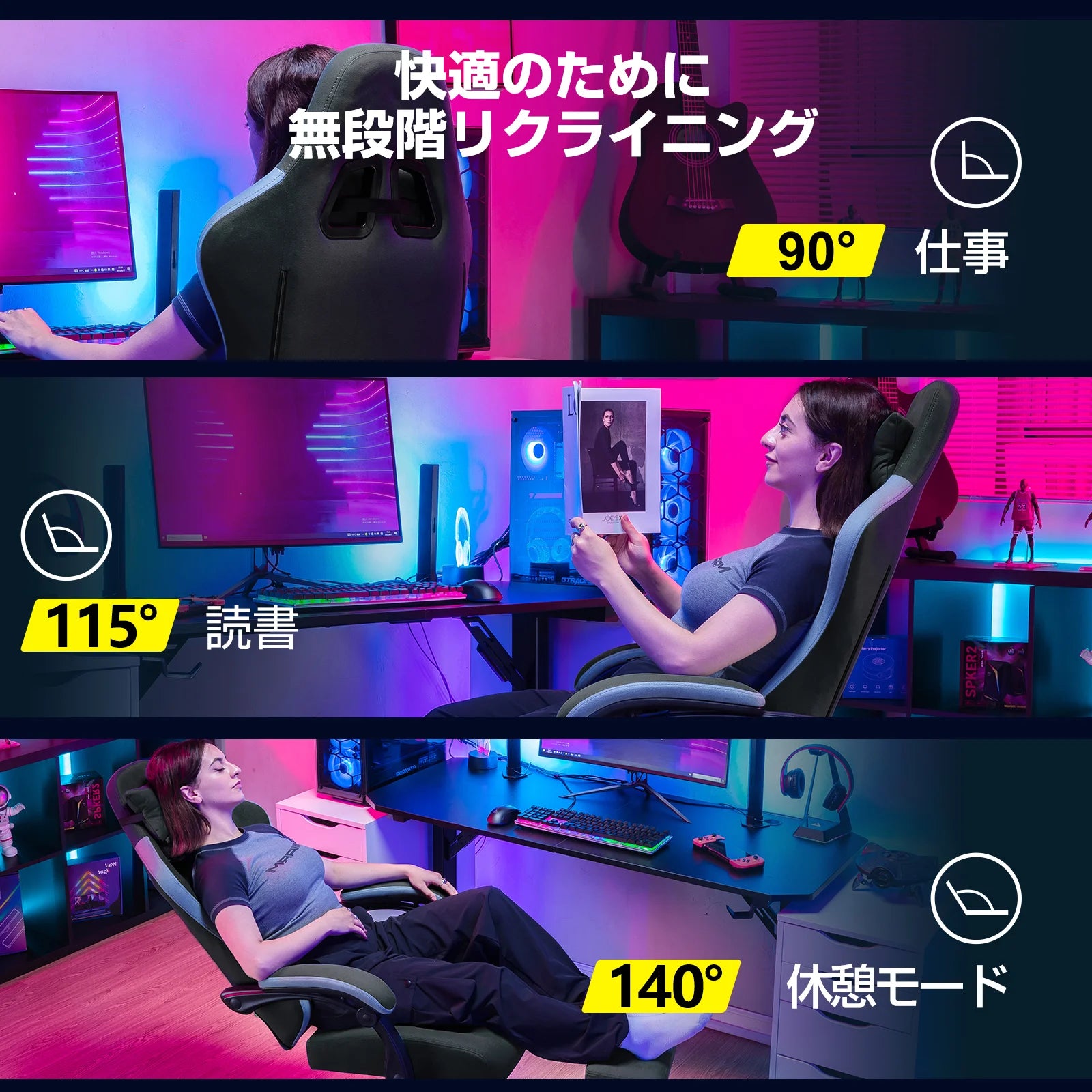 LR002 Gaming Chair with Footrest | GTRACING LR002 Gaming Chair with Footrest | GTRACING
