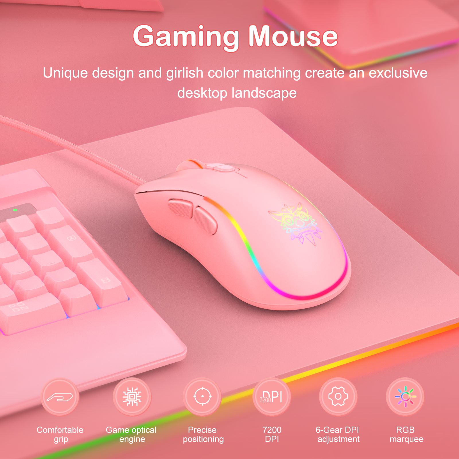 RGB WIRED GAMING MOUSE // CW907 - GTRACING